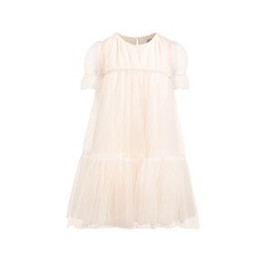Reimagined gowns MIA Cream Tulle Dress with Puff Sleeves